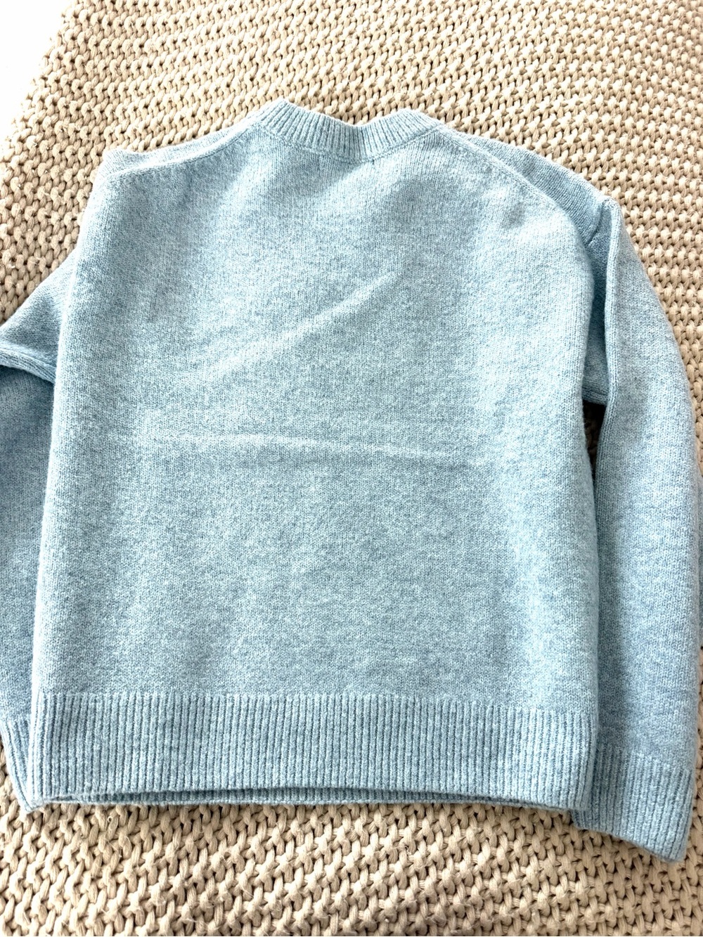 English Factory Men’s Light Blue Crewneck Sweater with Brown PARIS Lettering - Picture 2 of 3